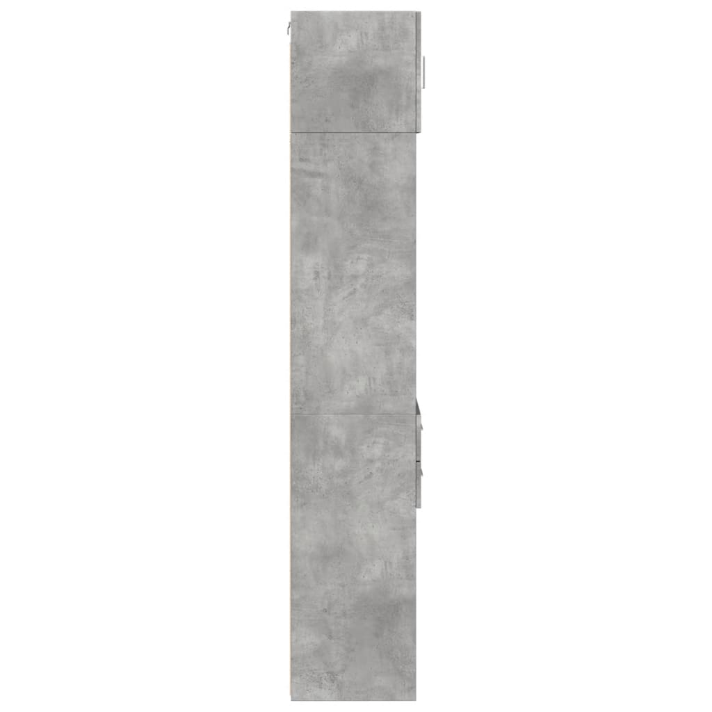 skab 45x42,5x225 cm smalt konstrueret træ betongrå