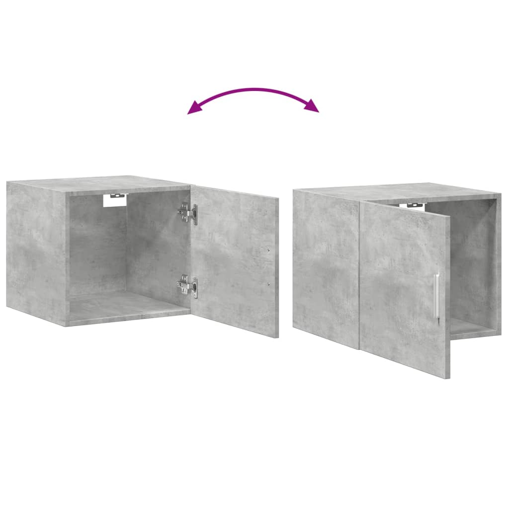 skab 45x42,5x225 cm smalt konstrueret træ betongrå