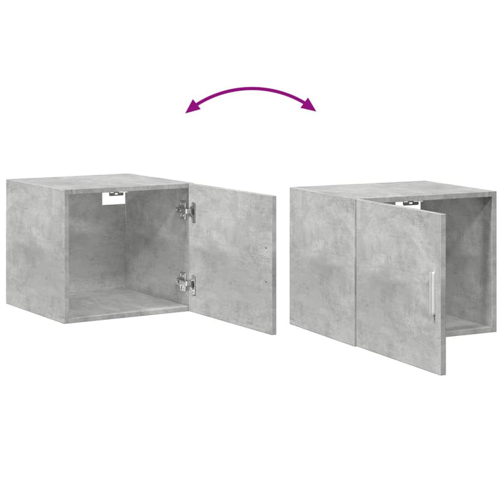 skab 45x42,5x225 cm smalt konstrueret træ betongrå