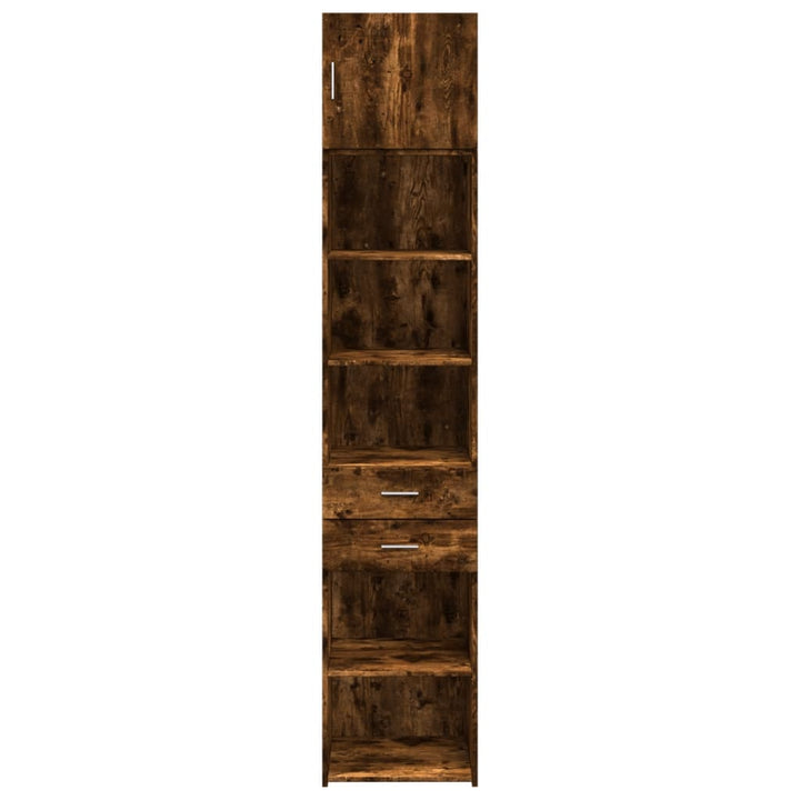 skab 45x42,5x225 cm smalt konstrueret træ røget egetræsfarve