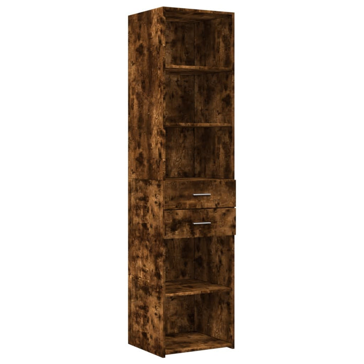 skab 45x42,5x225 cm smalt konstrueret træ røget egetræsfarve