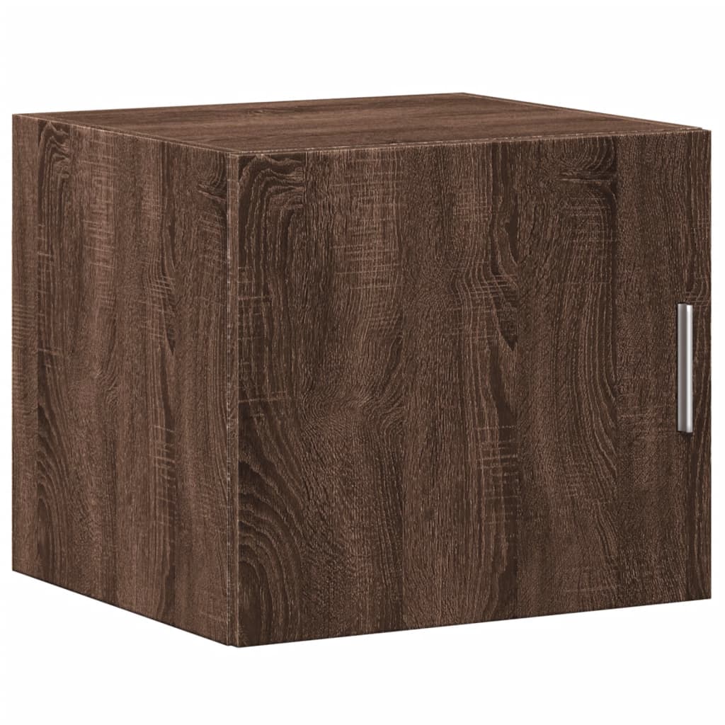skab 45x42,5x225 cm smalt konstrueret træ brun egetræsfarve