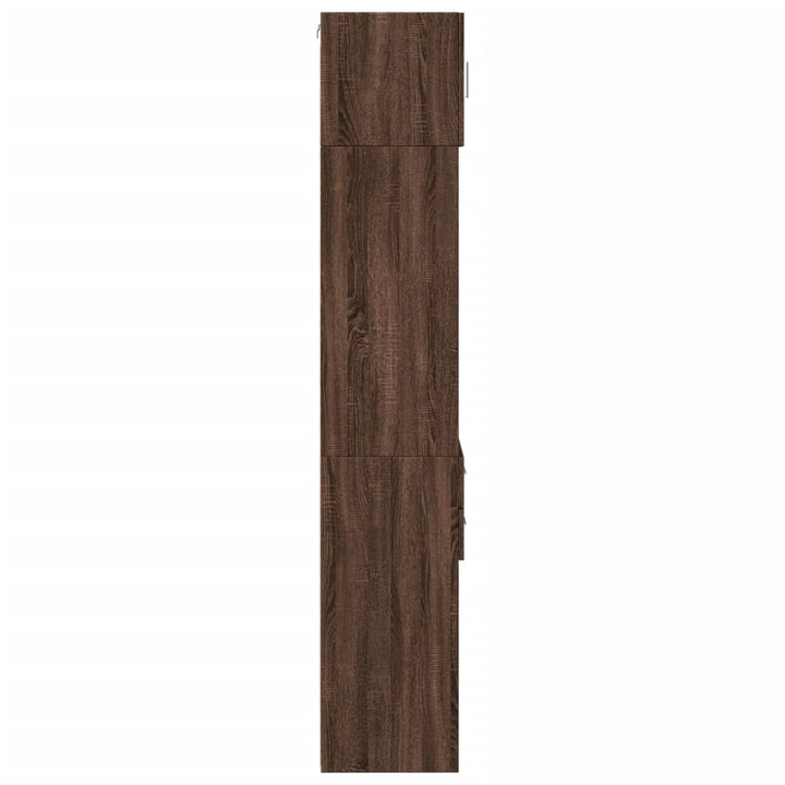 skab 45x42,5x225 cm smalt konstrueret træ brun egetræsfarve