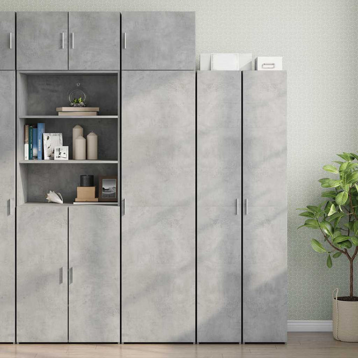 skab 50x42,5x225 cm smalt konstrueret træ betongrå