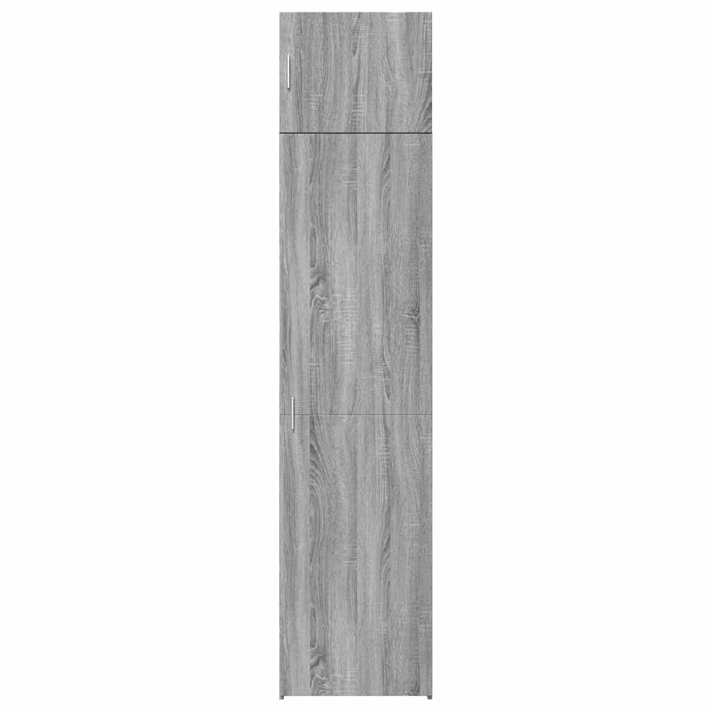 skab 50x42,5x225 cm smalt konstrueret træ grå sonoma-eg