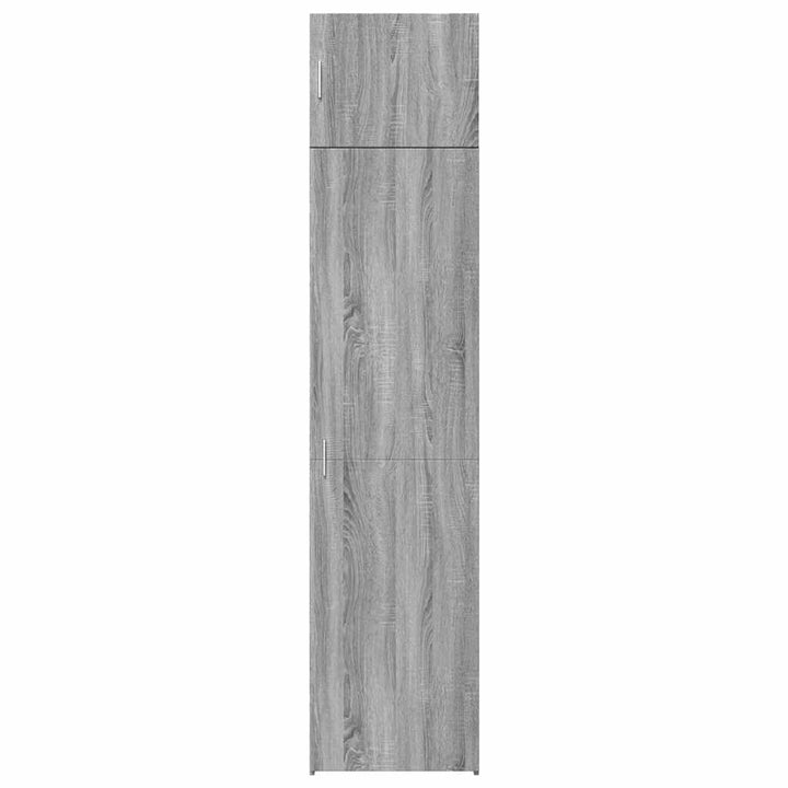 skab 50x42,5x225 cm smalt konstrueret træ grå sonoma-eg