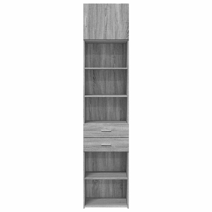 skab 50x42,5x225 cm smalt konstrueret træ grå sonoma-eg