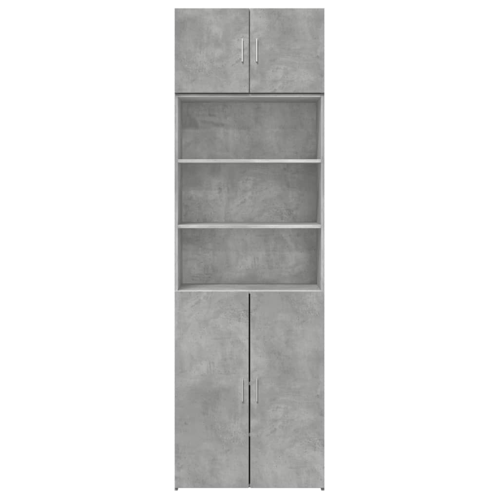 skab 70x42,5x225 cm smalt konstrueret træ betongrå