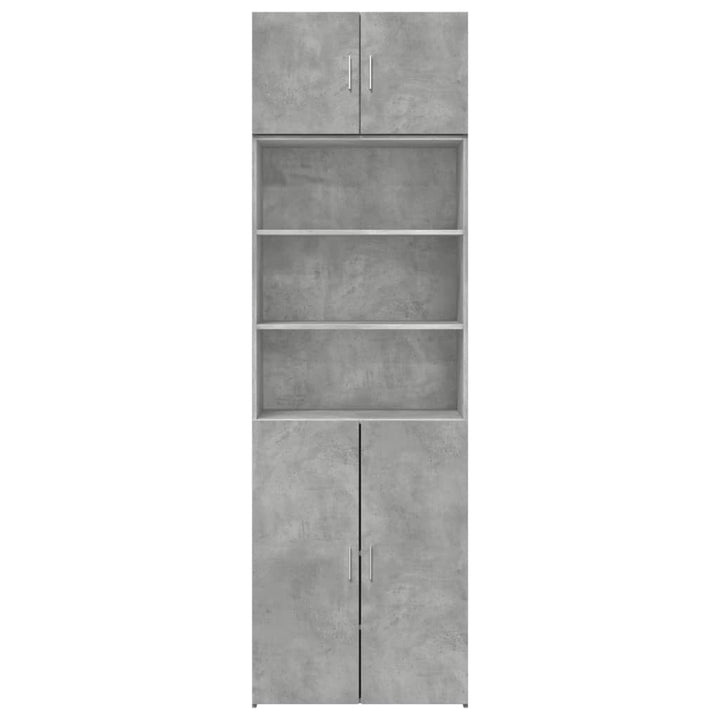 skab 70x42,5x225 cm smalt konstrueret træ betongrå
