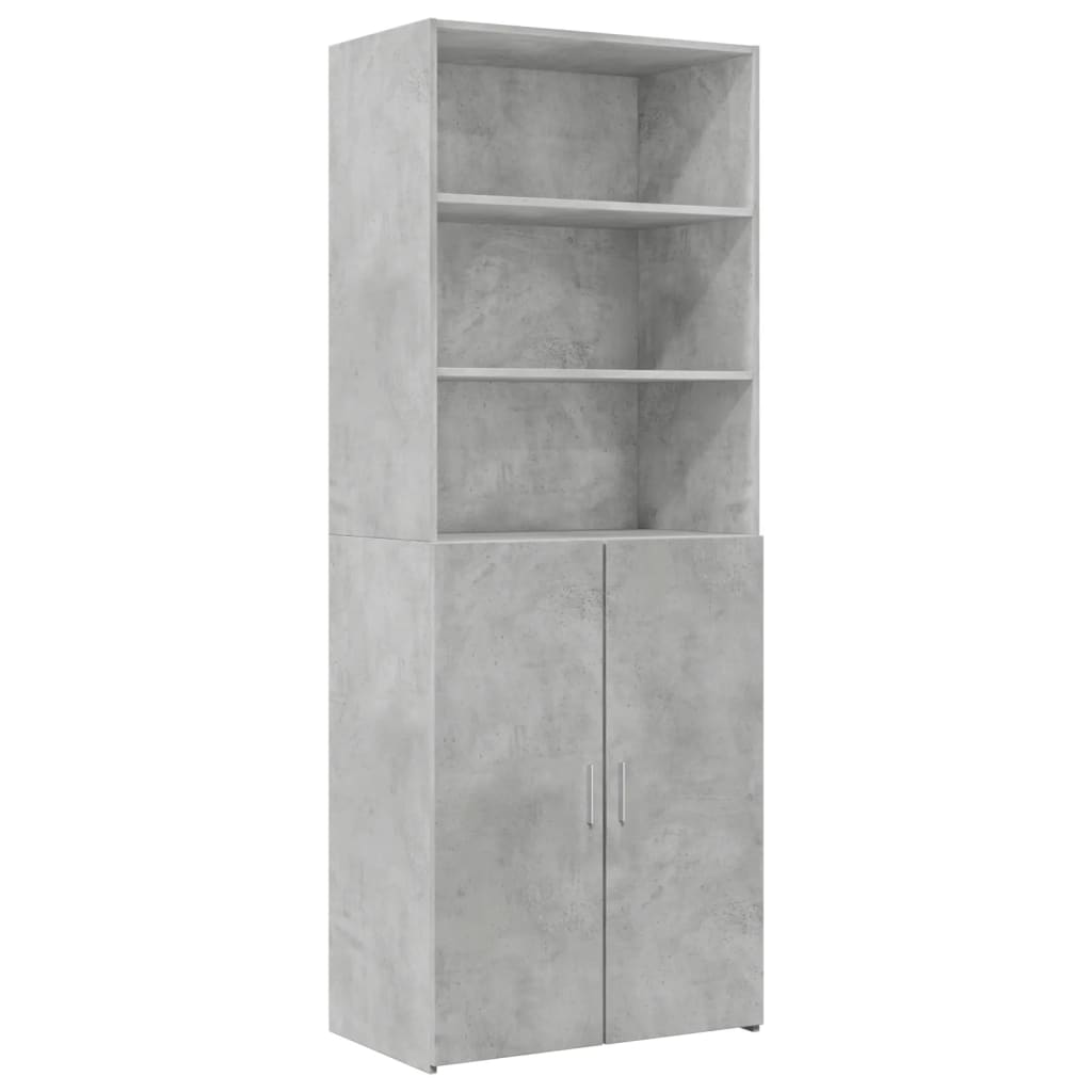 skab 70x42,5x225 cm smalt konstrueret træ betongrå