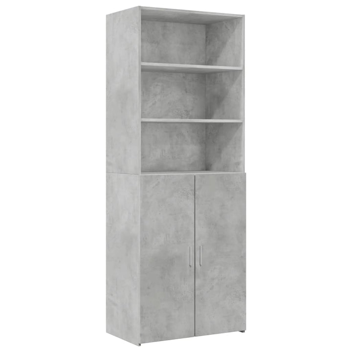 skab 70x42,5x225 cm smalt konstrueret træ betongrå