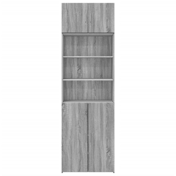 skab 70x42,5x225 cm konstrueret træ grå sonoma-eg