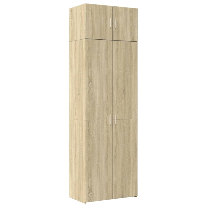 skab 70x42,5x225 cm smalt konstrueret træ sonoma-eg