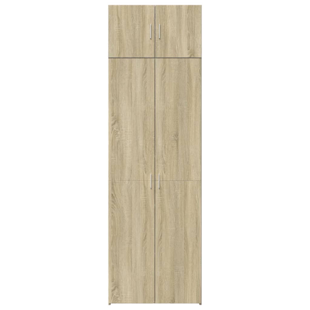 skab 70x42,5x225 cm smalt konstrueret træ sonoma-eg