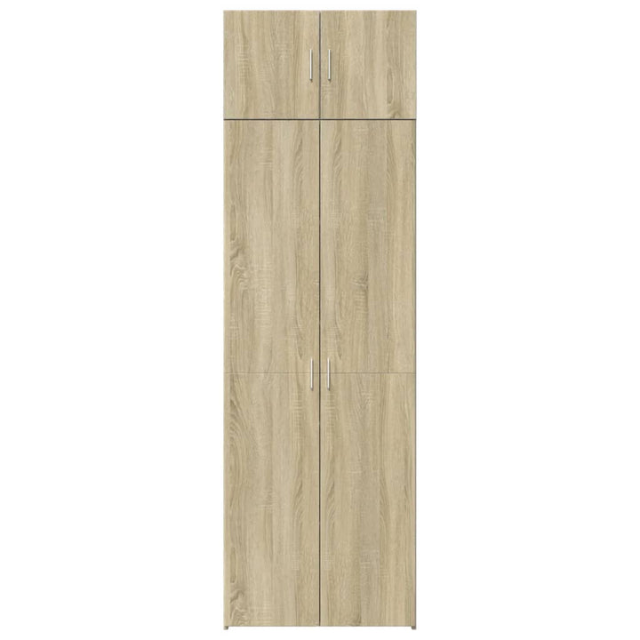 skab 70x42,5x225 cm smalt konstrueret træ sonoma-eg
