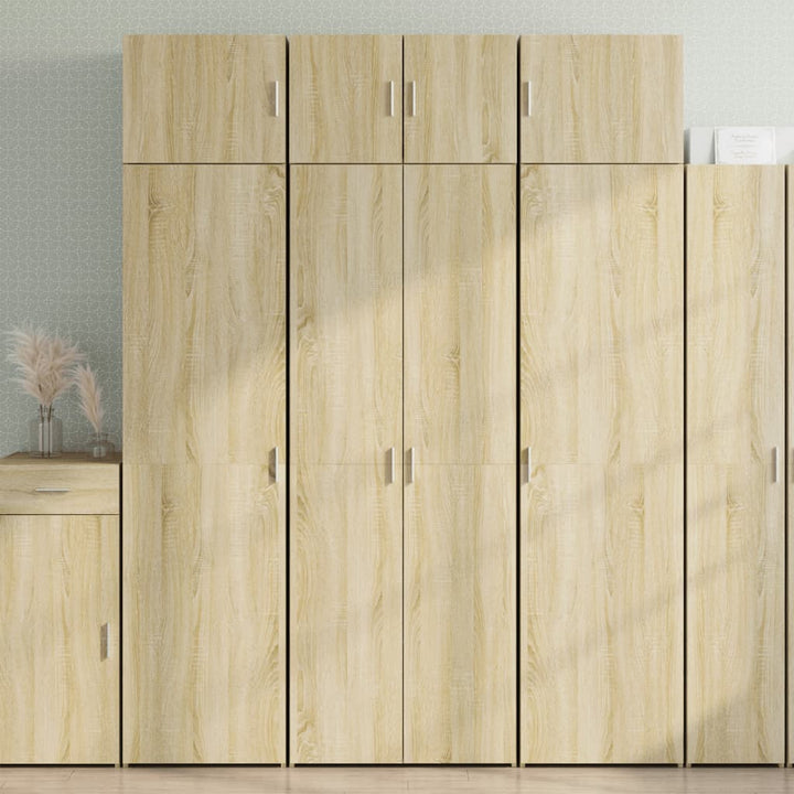 skab 70x42,5x225 cm smalt konstrueret træ sonoma-eg