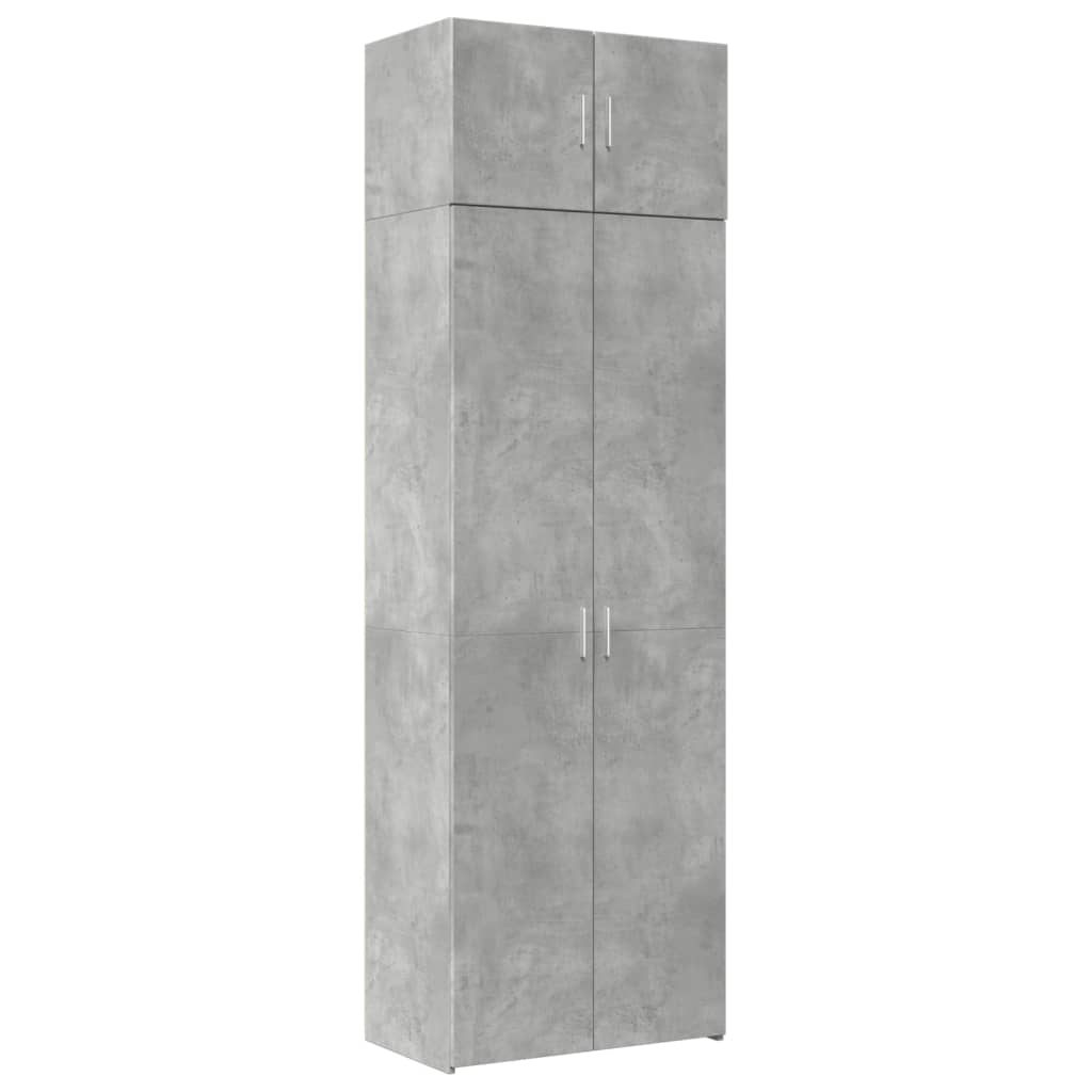 skab 70x42,5x225 cm smalt konstrueret træ betongrå