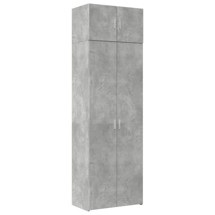 skab 70x42,5x225 cm smalt konstrueret træ betongrå