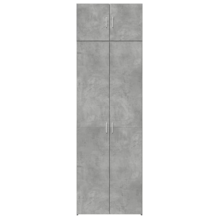 skab 70x42,5x225 cm smalt konstrueret træ betongrå