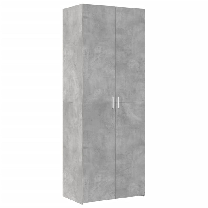 skab 70x42,5x225 cm smalt konstrueret træ betongrå
