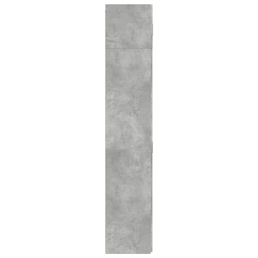 skab 70x42,5x225 cm smalt konstrueret træ betongrå