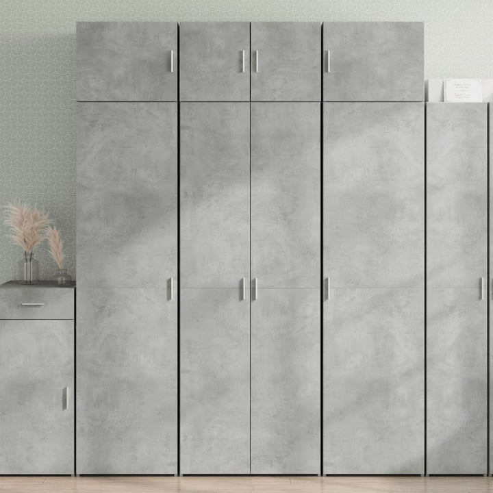 skab 70x42,5x225 cm smalt konstrueret træ betongrå