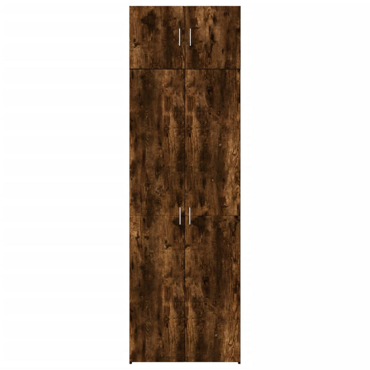 skab 70x42,5x225 cm konstrueret træ røget egetræsfarve