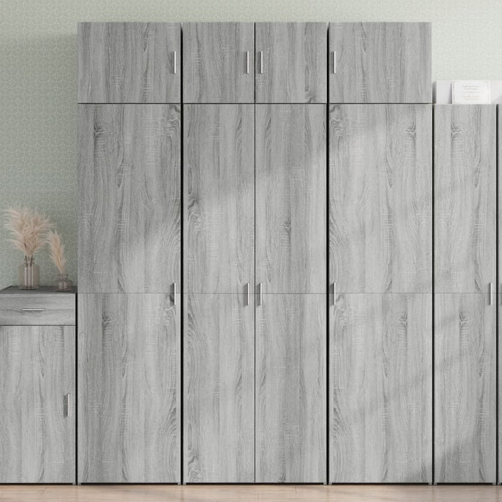 skab 70x42,5x225 cm konstrueret træ grå sonoma-eg