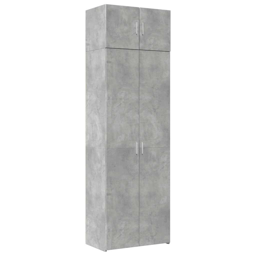 skab 70x42,5x225 cm konstrueret træ betongrå