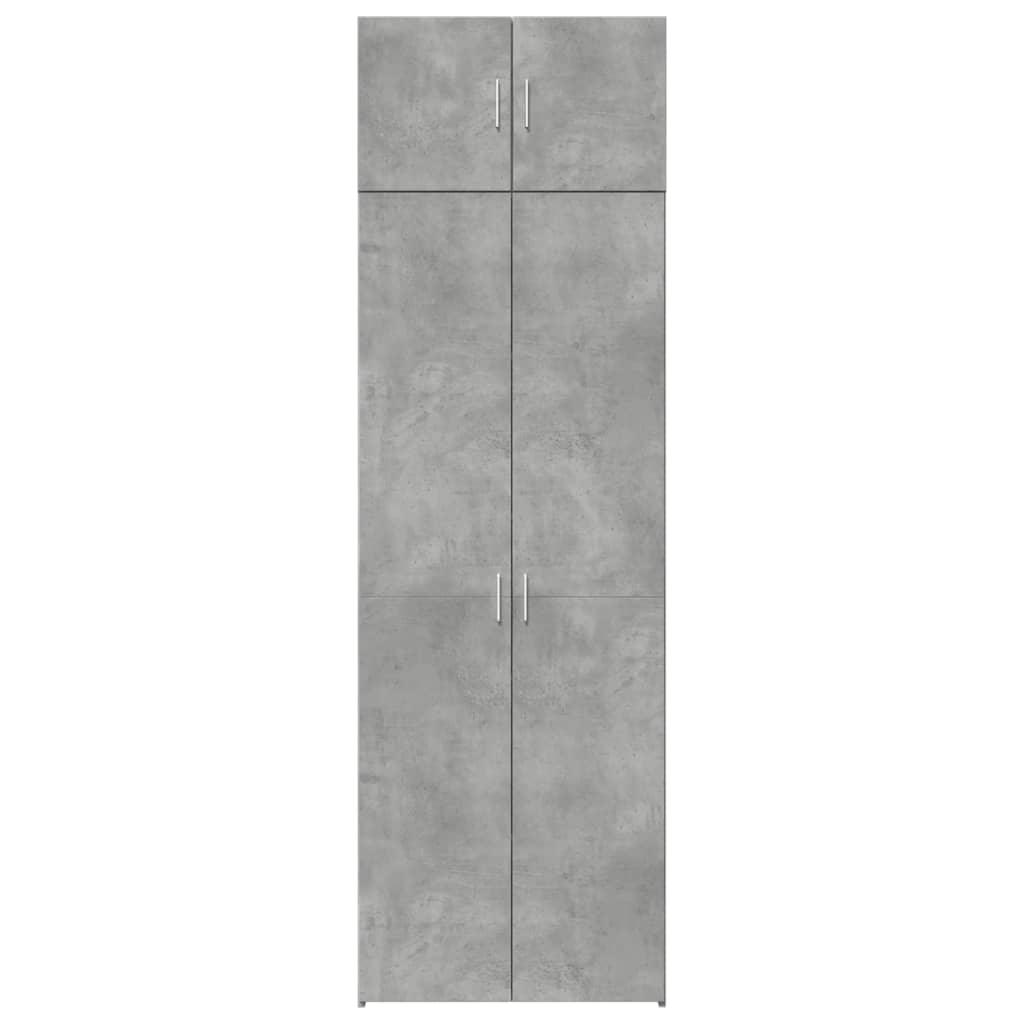 skab 70x42,5x225 cm konstrueret træ betongrå