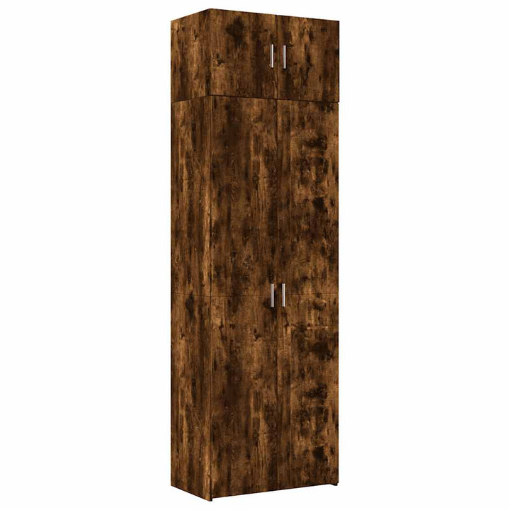 skab 70x42,5x225 cm konstrueret træ røget egetræsfarve