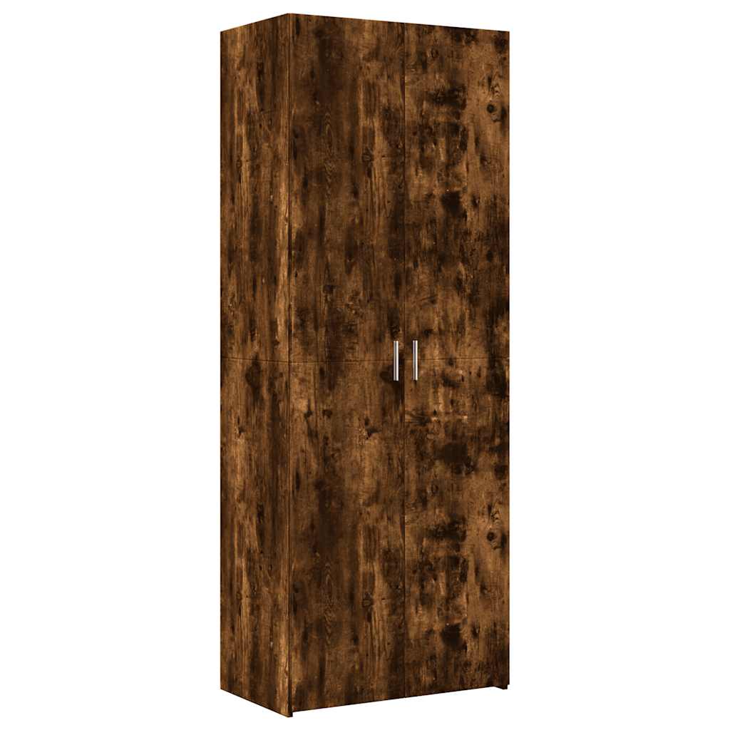 skab 70x42,5x225 cm konstrueret træ røget egetræsfarve