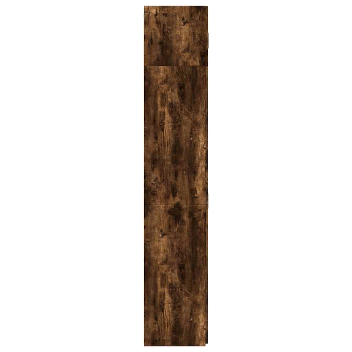 skab 70x42,5x225 cm konstrueret træ røget egetræsfarve