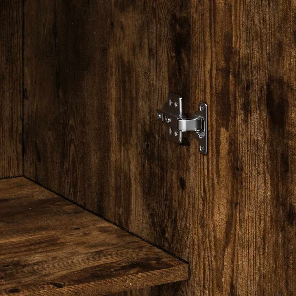 skab 70x42,5x225 cm konstrueret træ røget egetræsfarve