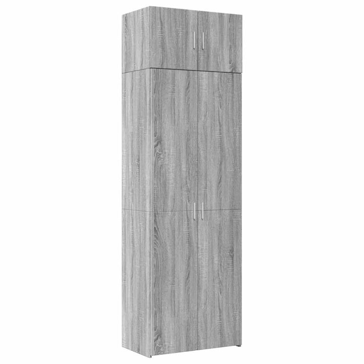 skab 70x42,5x225 cm konstrueret træ grå sonoma-eg