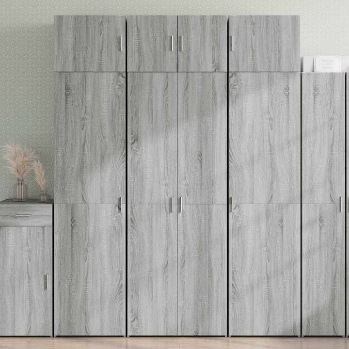 skab 70x42,5x225 cm konstrueret træ grå sonoma-eg