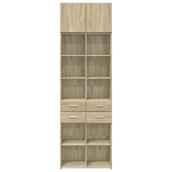 skab 70x42,5x225 cm smalt konstrueret træ sonoma-eg