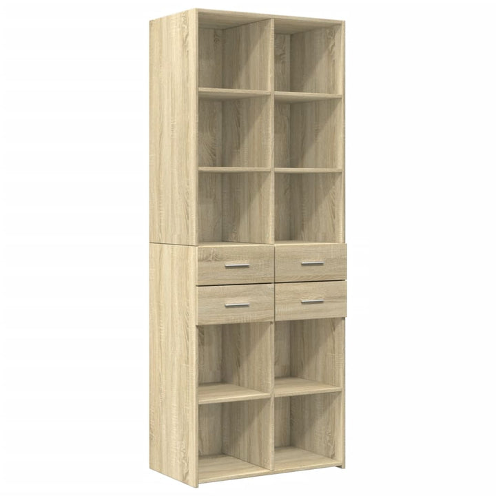 skab 70x42,5x225 cm smalt konstrueret træ sonoma-eg