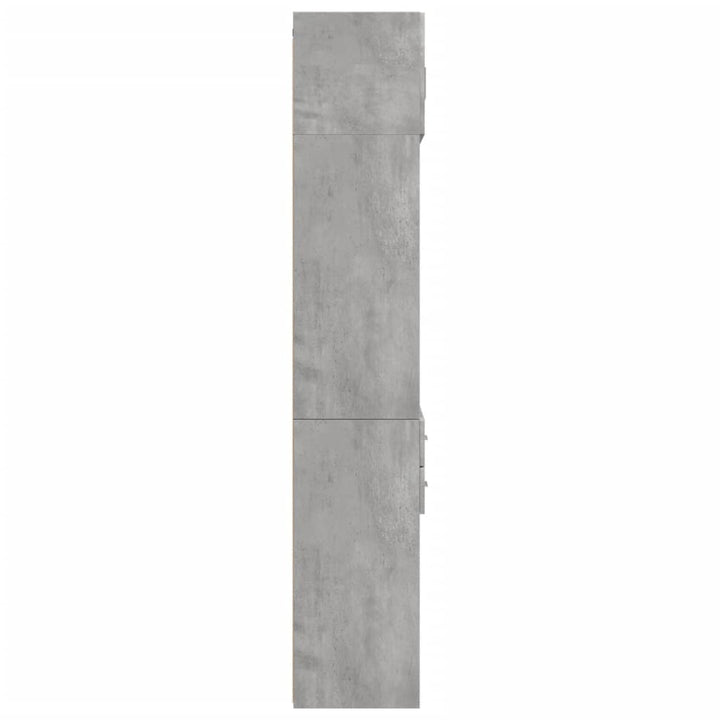 skab 70x42,5x225 cm smalt konstrueret træ betongrå
