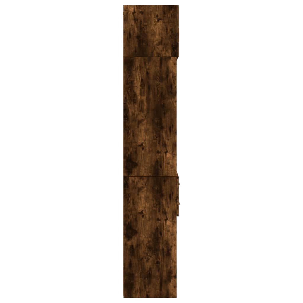 skab 70x42,5x225 cm konstrueret træ røget egetræsfarve