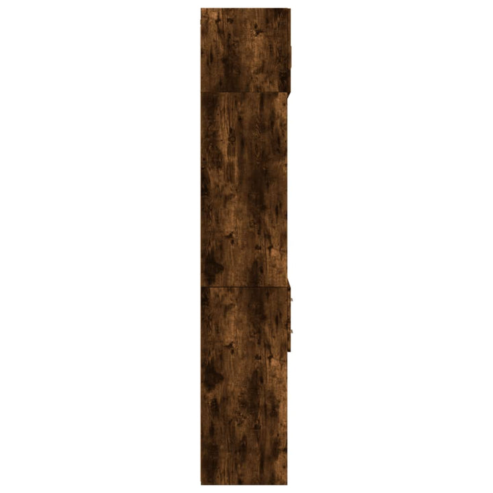 skab 70x42,5x225 cm konstrueret træ røget egetræsfarve