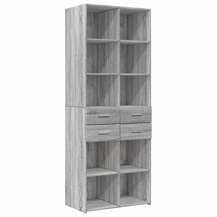 skab 70x42,5x225 cm konstrueret træ grå sonoma-eg
