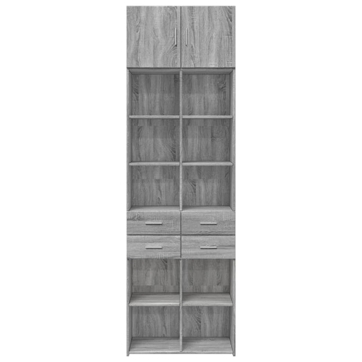 skab 70x42,5x225 cm konstrueret træ grå sonoma-eg