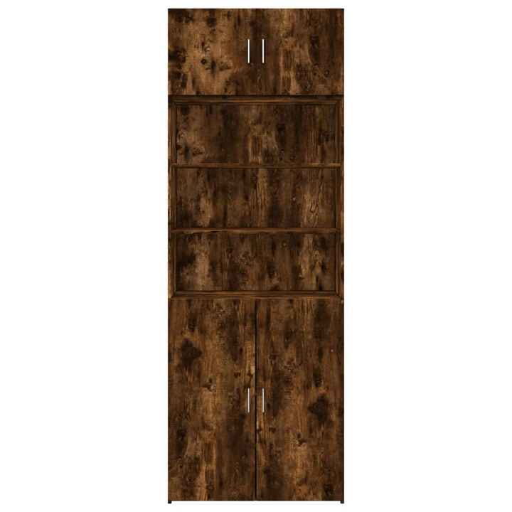 skab 80x42,5x225 cm konstrueret træ røget egetræsfarve