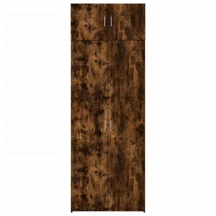 skab 80x42,5x225 cm konstrueret træ røget egetræsfarve
