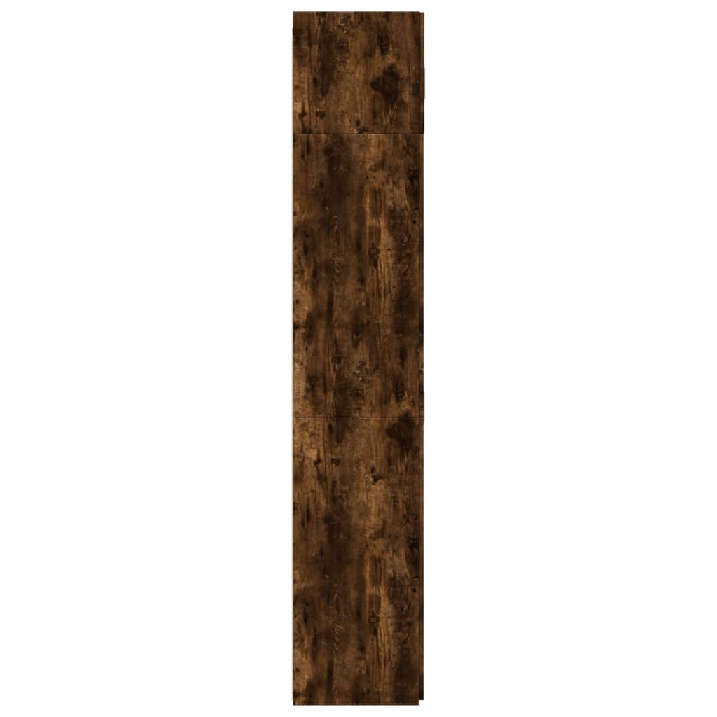 skab 80x42,5x225 cm konstrueret træ røget egetræsfarve