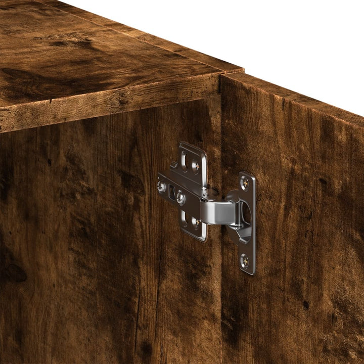 skab 80x42,5x225 cm konstrueret træ røget egetræsfarve