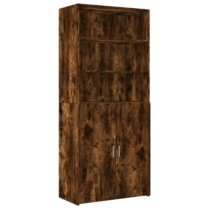 skab 80x42,5x249 cm konstrueret træ røget egetræsfarve