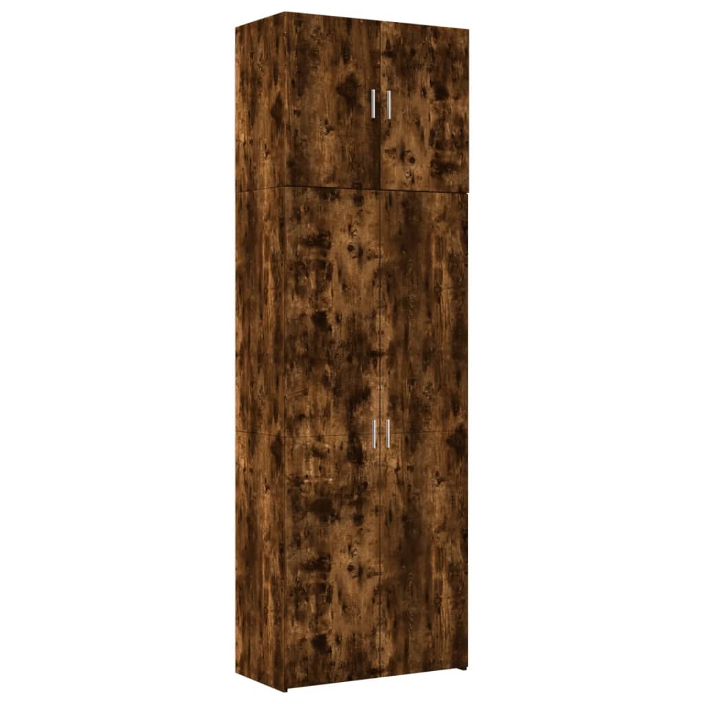 skab 80x42,5x249 cm konstrueret træ røget egetræsfarve