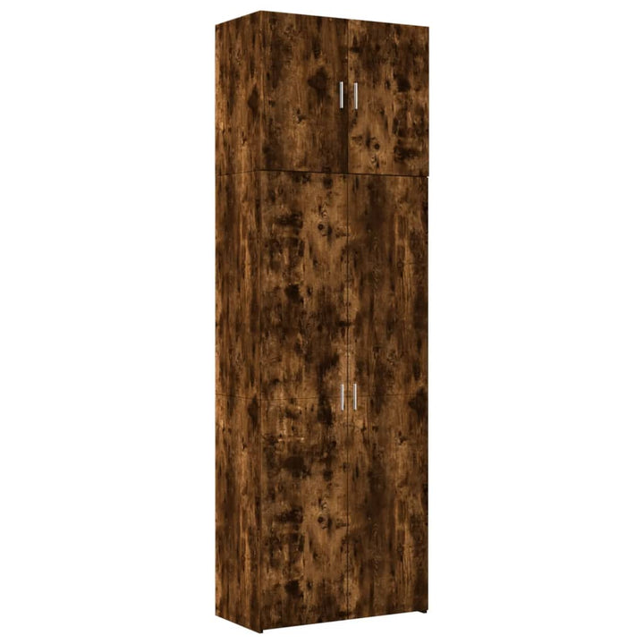 skab 80x42,5x249 cm konstrueret træ røget egetræsfarve